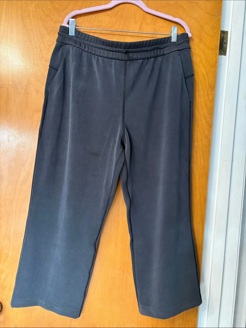lululemon athletica Women's Black Wide-Leg Track Pants